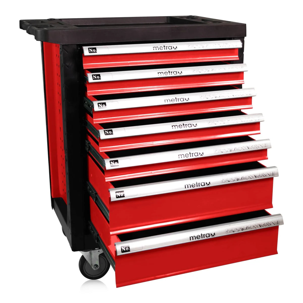 Carrello da officina, colore rosso