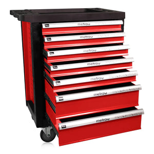 Carrello da officina, colore rosso