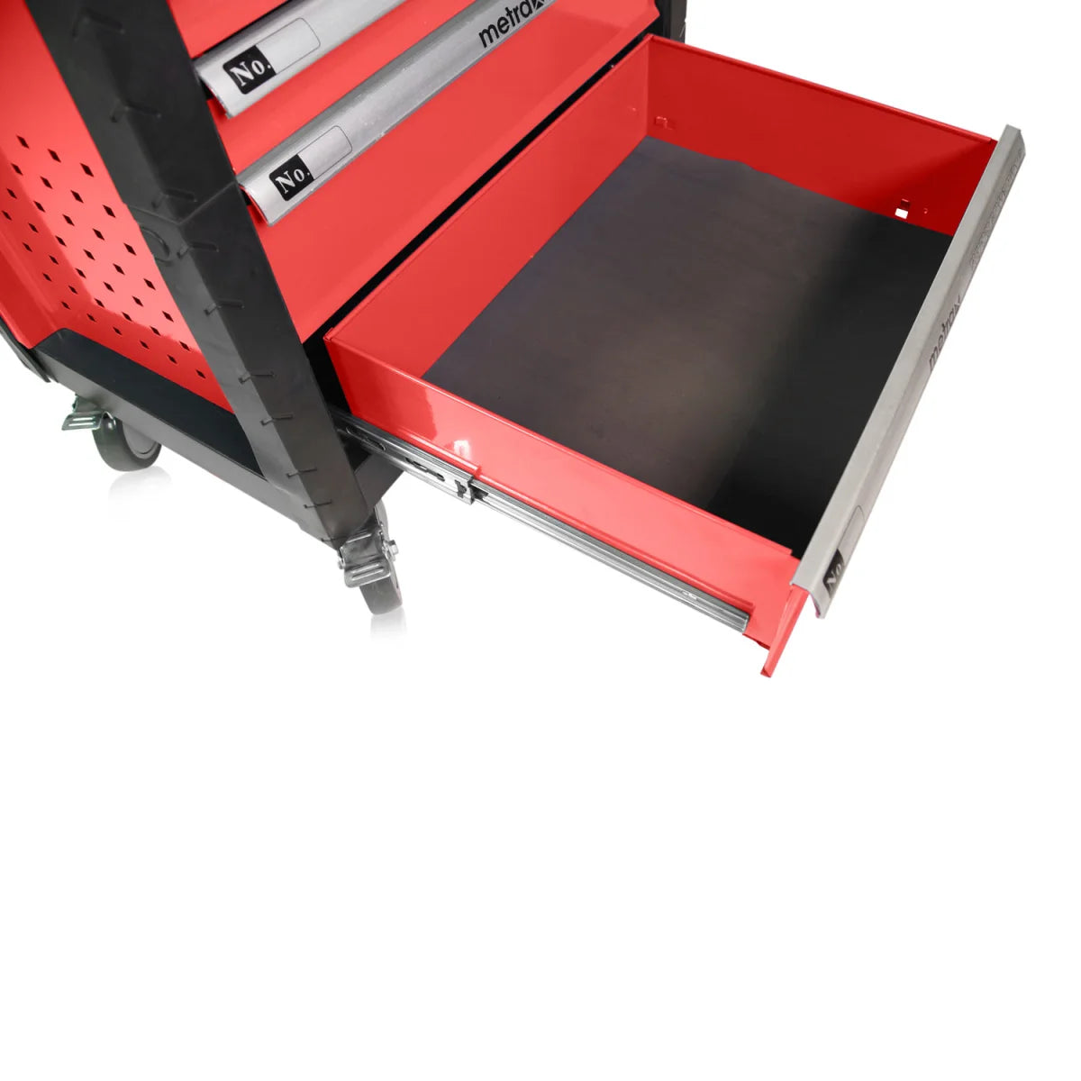 Carrello da officina, colore rosso