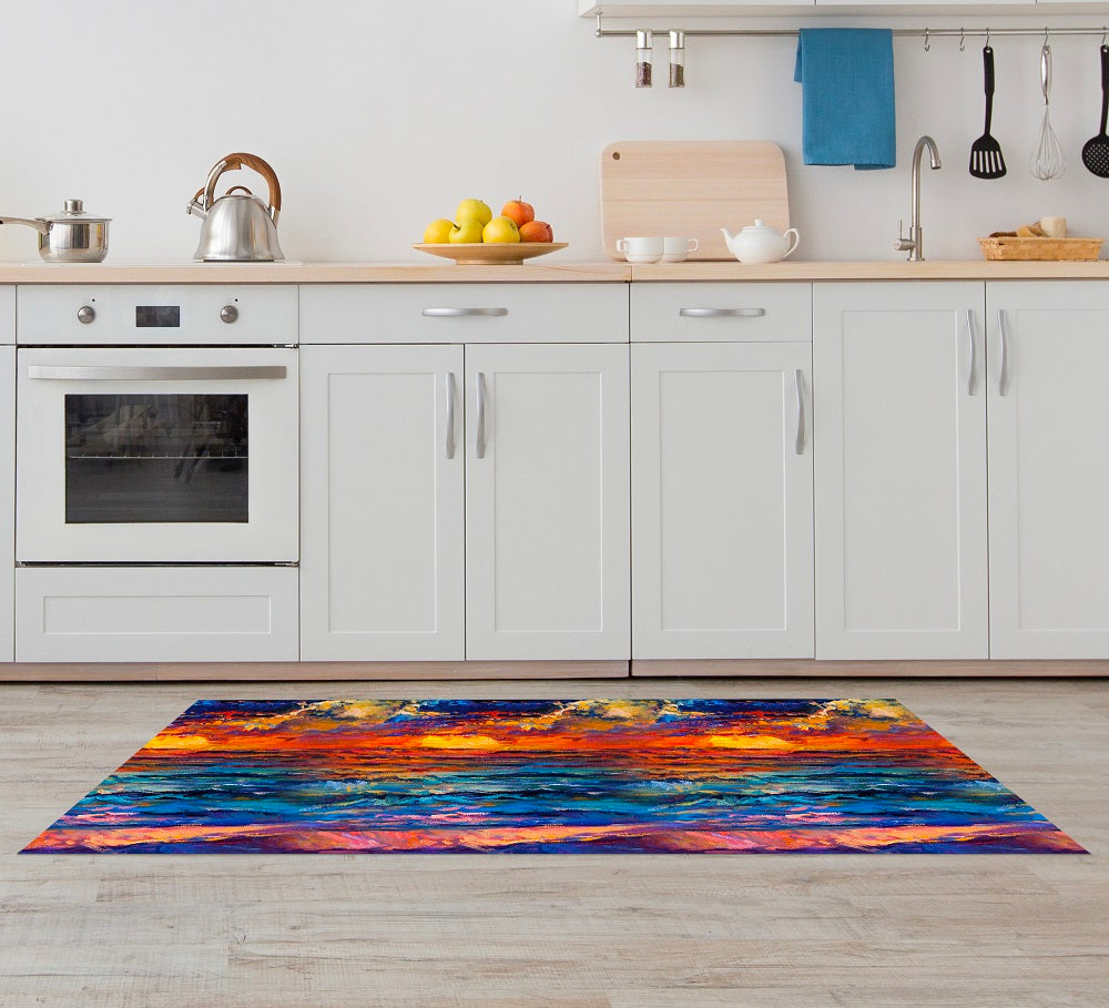 Tappeto Cucina Antiscivolo Made in Italy Passatoia Antimacchia Multiuso Corridoio Soggiorno Lavabile in Lavatrice - 50x250 - Quadri993