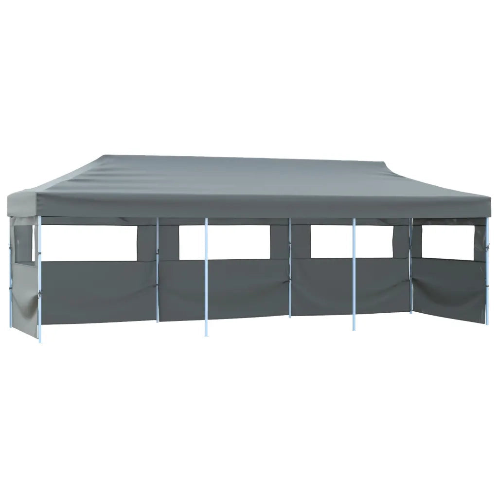 Tenda Pieghevole Pop-Up con 5 Pareti Laterali 3x9 m Antracite