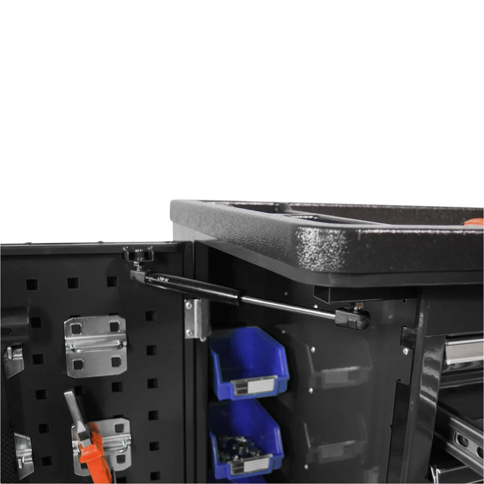 Carrello portautensili con alette laterali Pro Series nere