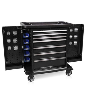 Carrello portautensili con alette laterali Pro Series nere