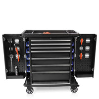 Carrello portautensili con alette laterali Pro Series nere