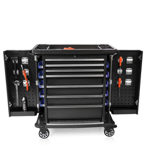 Carrello portautensili con alette laterali Pro Series nere