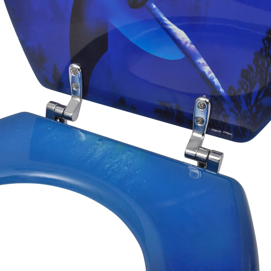 Sedile WC con coperchio MDF design Dolphins 02_0002883