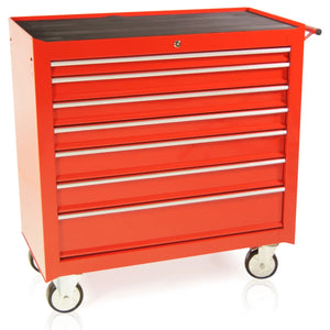 Carrello portautensili largo, 7 cassetti S47, colore rosso