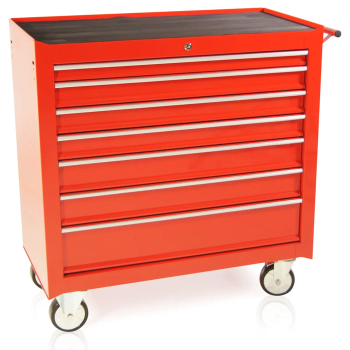 Carrello portautensili largo, 7 cassetti S47, colore rosso
