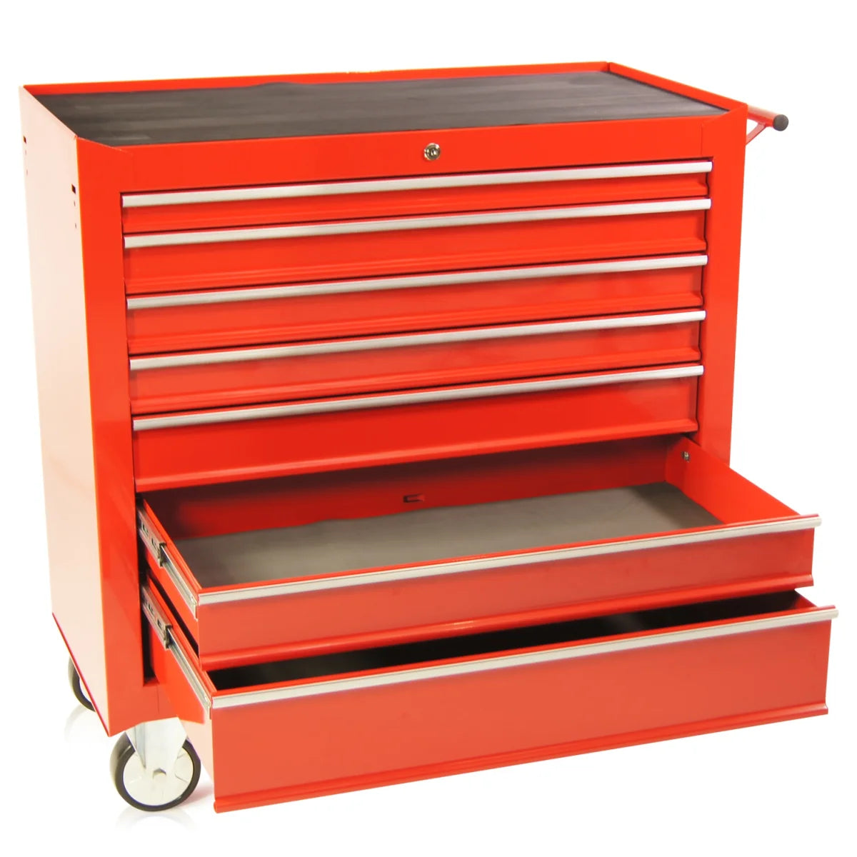 Carrello portautensili largo, 7 cassetti S47, colore rosso