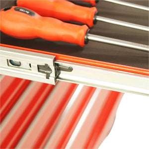 Carrello portautensili largo, 7 cassetti S47, colore rosso