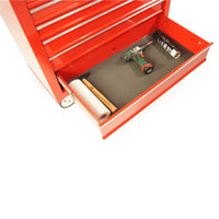 Carrello portautensili largo, 7 cassetti S47, colore rosso