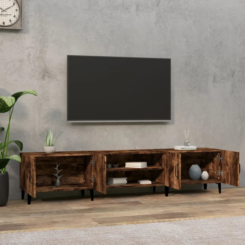 Mobile TV Rovere Fumo 180x31,5x40 cm in Legno Multistrato 816269