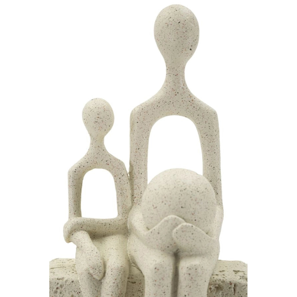 Scultura Persone 2, Beige, Poliresina, 10x7,5x26 cm