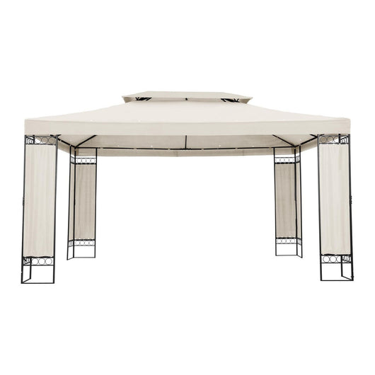 Pergola padiglione barnum pergolato tenda riparo giardino gazebo terrazza beige 3 x 4 m 160 g/m² 14_0002763