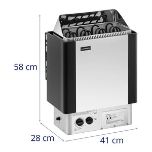 Stufa per sauna - 6 kW - da 30 a 110 °C - unità di controllo inclusa 14_0007678
