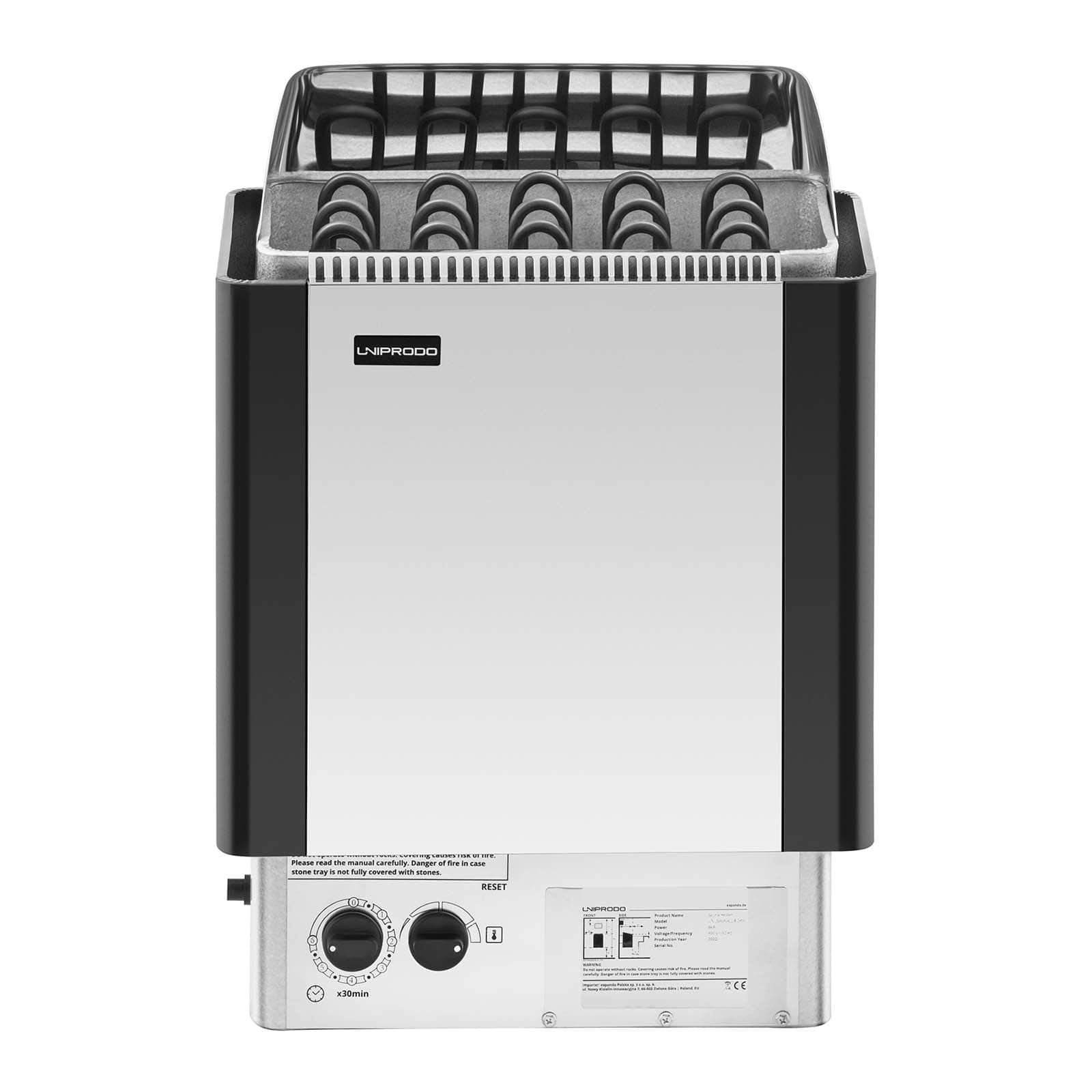 Stufa per sauna - 8 kW - da 30 a 110 °C - unità di controllo inclusa 14_0007679