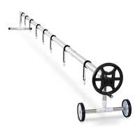 Avvolgitore per copertura piscina da 42 a 52 m con ruote in acciaio inox 8 cinghie incluse 14_0000156