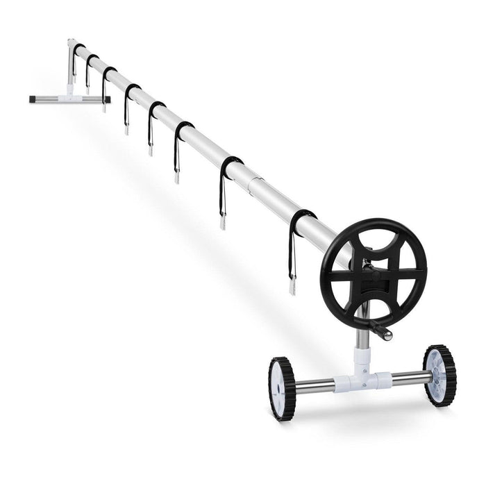 Avvolgitore per copertura piscina da 42 a 52 m con ruote in acciaio inox 8 cinghie incluse 14_0000156