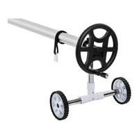 Avvolgitore per copertura piscina da 42 a 52 m con ruote in acciaio inox 8 cinghie incluse 14_0000156