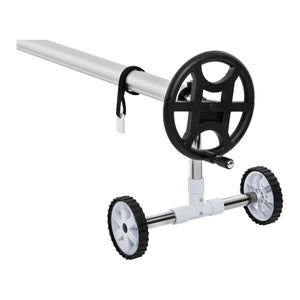 Avvolgitore per copertura piscina da 42 a 52 m con ruote in acciaio inox 8 cinghie incluse 14_0000156