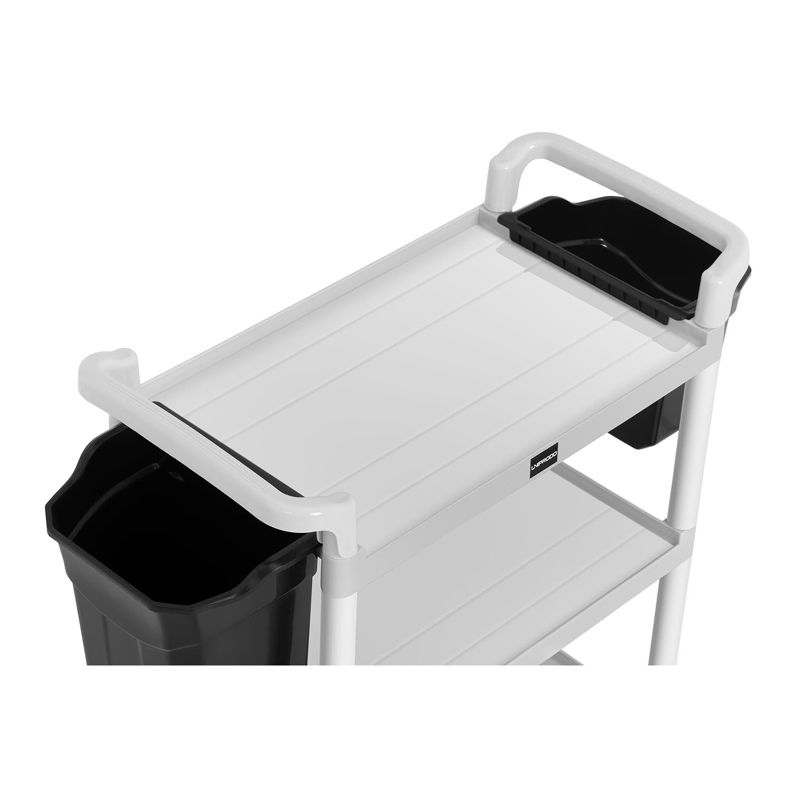 Carrello servizio hotel 150 kg 2 contenitori alluminio 14_0005908