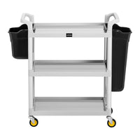 Carrello servizio hotel 150 kg 2 contenitori alluminio 14_0005908