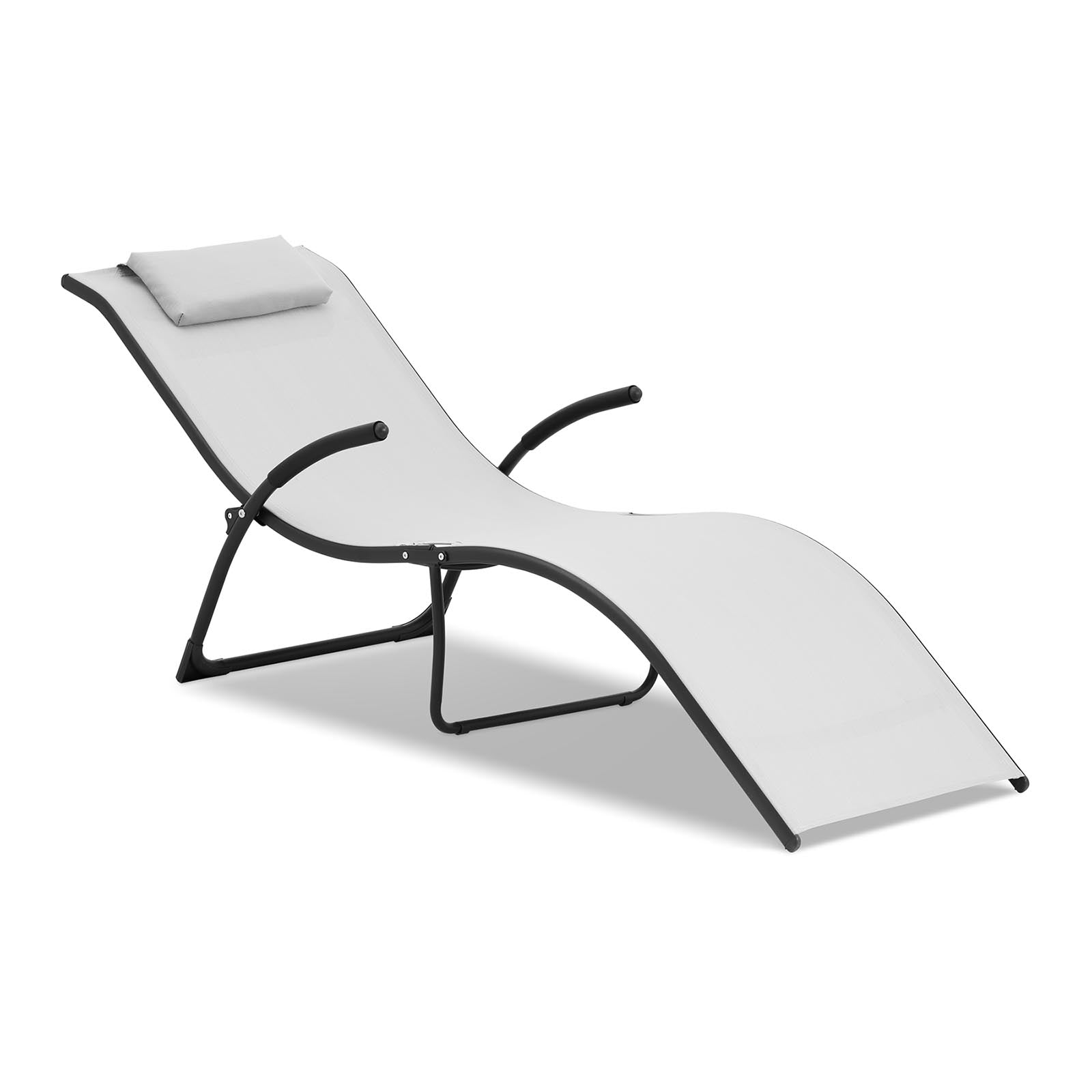 Lettino sdraio in acciaio ondulato grigio 14_0007441