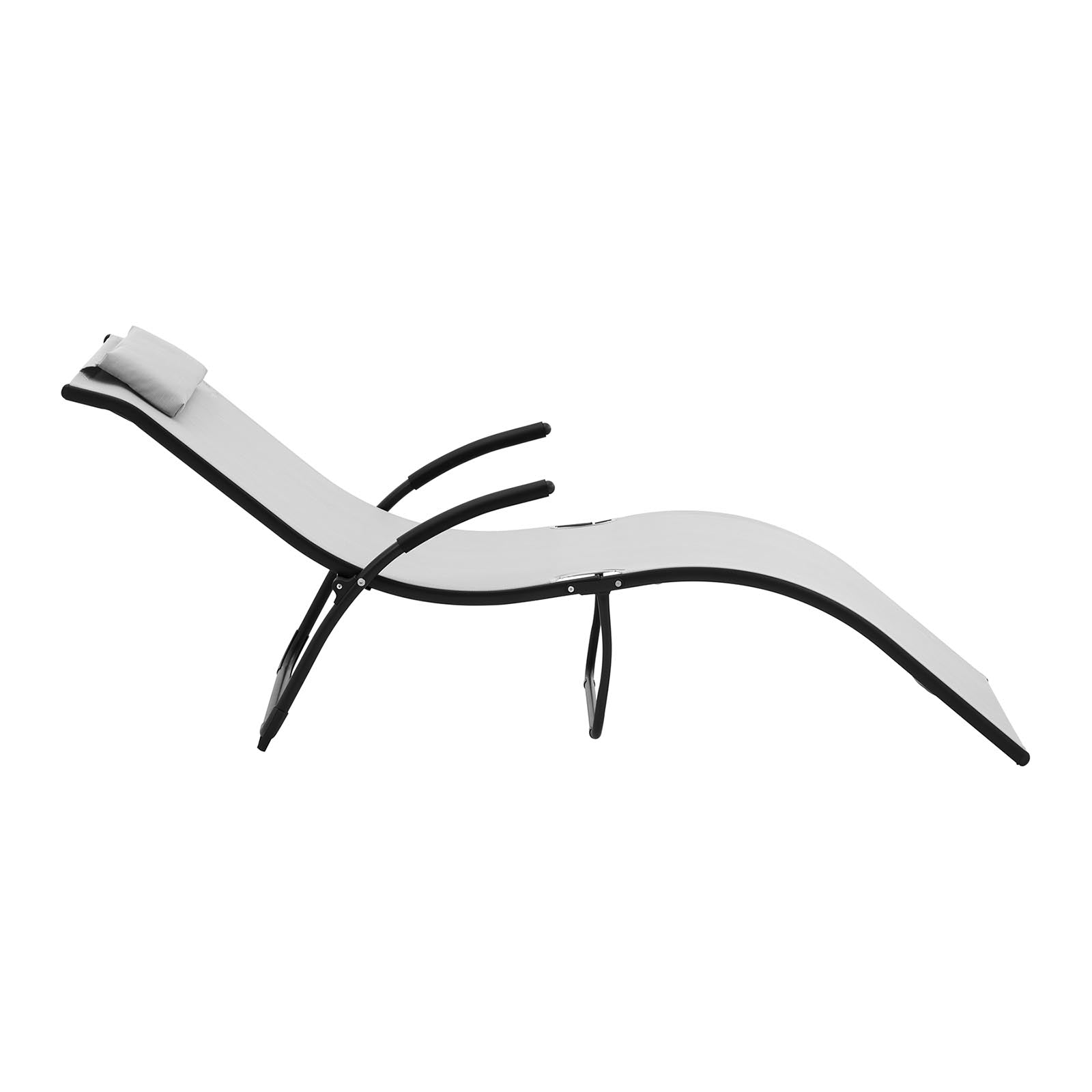 Lettino sdraio in acciaio ondulato grigio 14_0007441