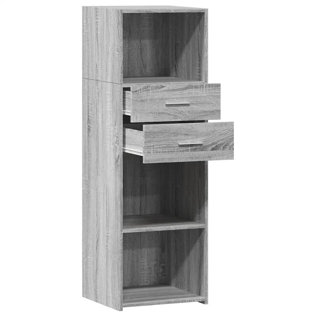 vidaXL Credenza Grigio Sonoma 40x42,5x124 cm in Legno Multistrato