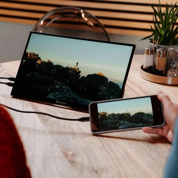 Verbatim 49591 monitor pc 35,6 cm (14") 1920 x 1080 pixel full hd lcd touch screen nero