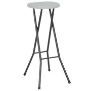 Sgabelli da Bar Pieghevoli 2 pz in HDPE e Acciaio Bianco 44562
