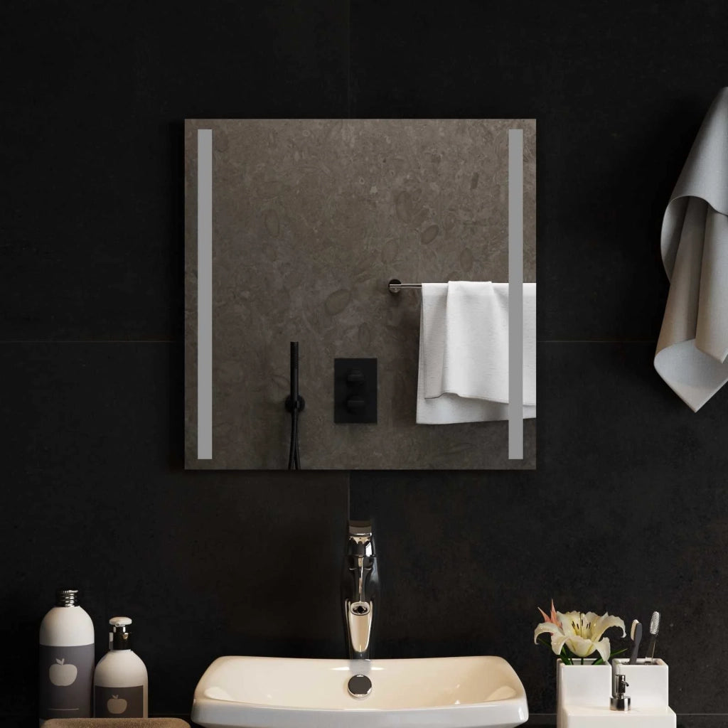 Specchio da bagno LED Trasparente 50 x 50 cm vetro temperato 42045789