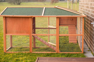 Pollaio con recinto, conigliera, conigliera per piccoli animali