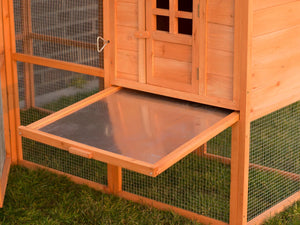 Pollaio con recinto, conigliera, conigliera per piccoli animali