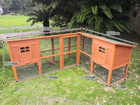 Pollaio con recinto, conigliera, conigliera per piccoli animali