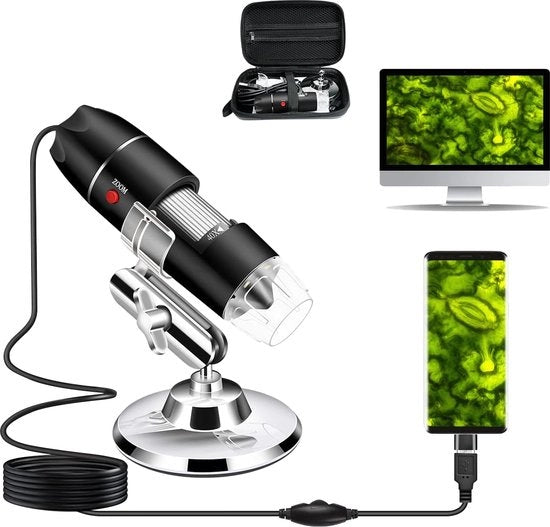 Microscop Digitale - Inclusa Camera - Compatibile con Smartphone - Elettrico