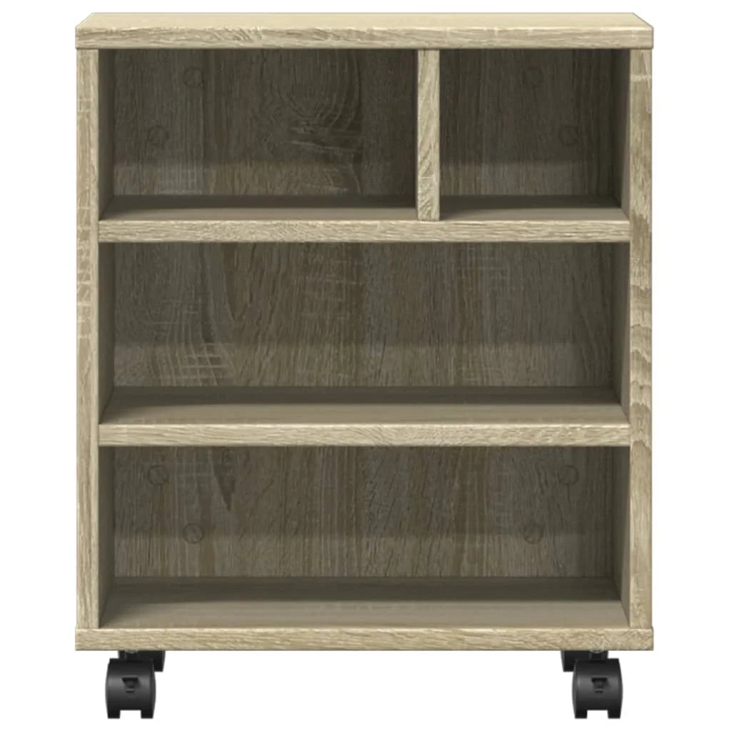Supporto per stampante scrivania/mobile per ufficio con rotelle rovere Sonoma 41 x 32 x 48 cm marrone 02_0044768