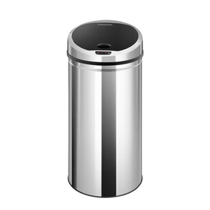 Pattumiera automatica da cucina 50 litri rotonda in acciaio inox 14_0003107