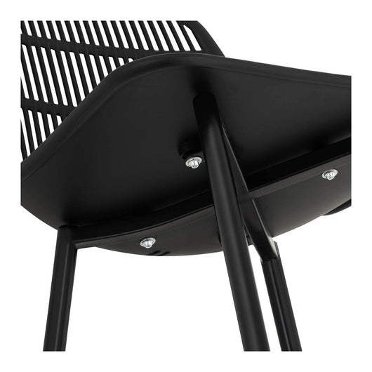 Set di 4 sedie da pranzo per ristoranti bar uffici e sale d'attesa portata max 150 kg nere 14_0006003