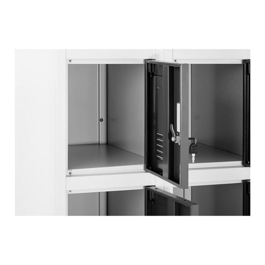 Armadio guardaroba 15 scomparti 180 cm grigio 14_0000471