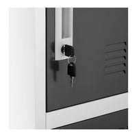 Armadio guardaroba 15 scomparti 180 cm grigio 14_0000471