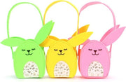 Set di uova di Pasqua con manico, 3 pezzi - Sacchetto di peluche per uova di Pasqua - Per bambini - Sacchetti di Pasqua - Decorazione di Pasqua - Uova di Pasqua colorate