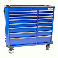 Carrello portautensili, 16 cassetti, serie Professional, blu