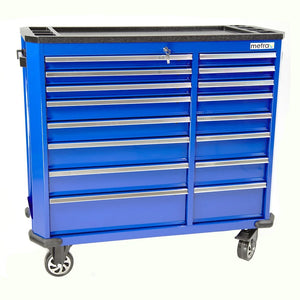 Carrello portautensili, 16 cassetti, serie Professional, blu