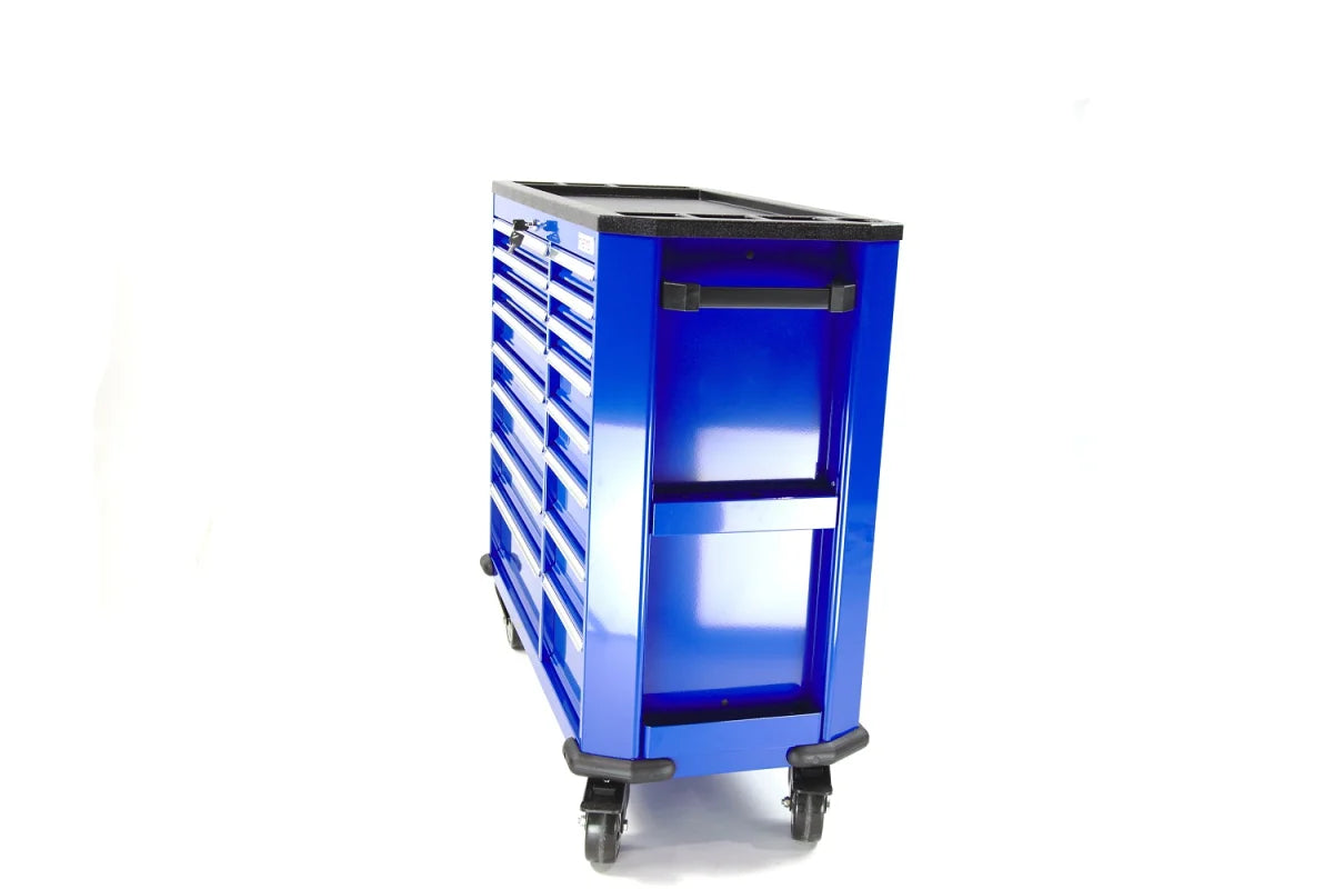 Carrello portautensili, 16 cassetti, serie Professional, blu