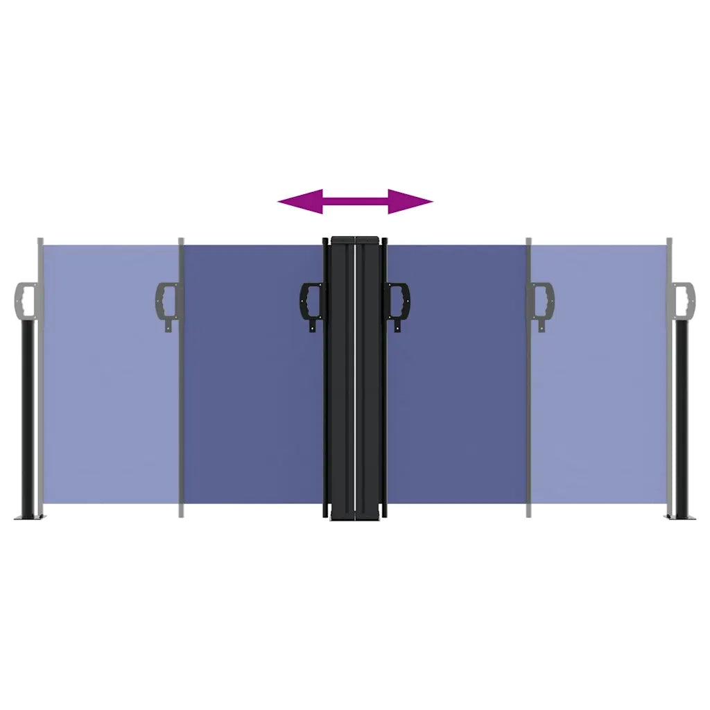 Tenda da Sole Laterale Retrattile-Tenda parasole per balcone per giardino Blu 100x600 cm 816239