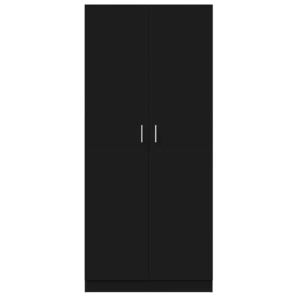 Armadio Nero 80x52x180 cm in Legno Multistrato