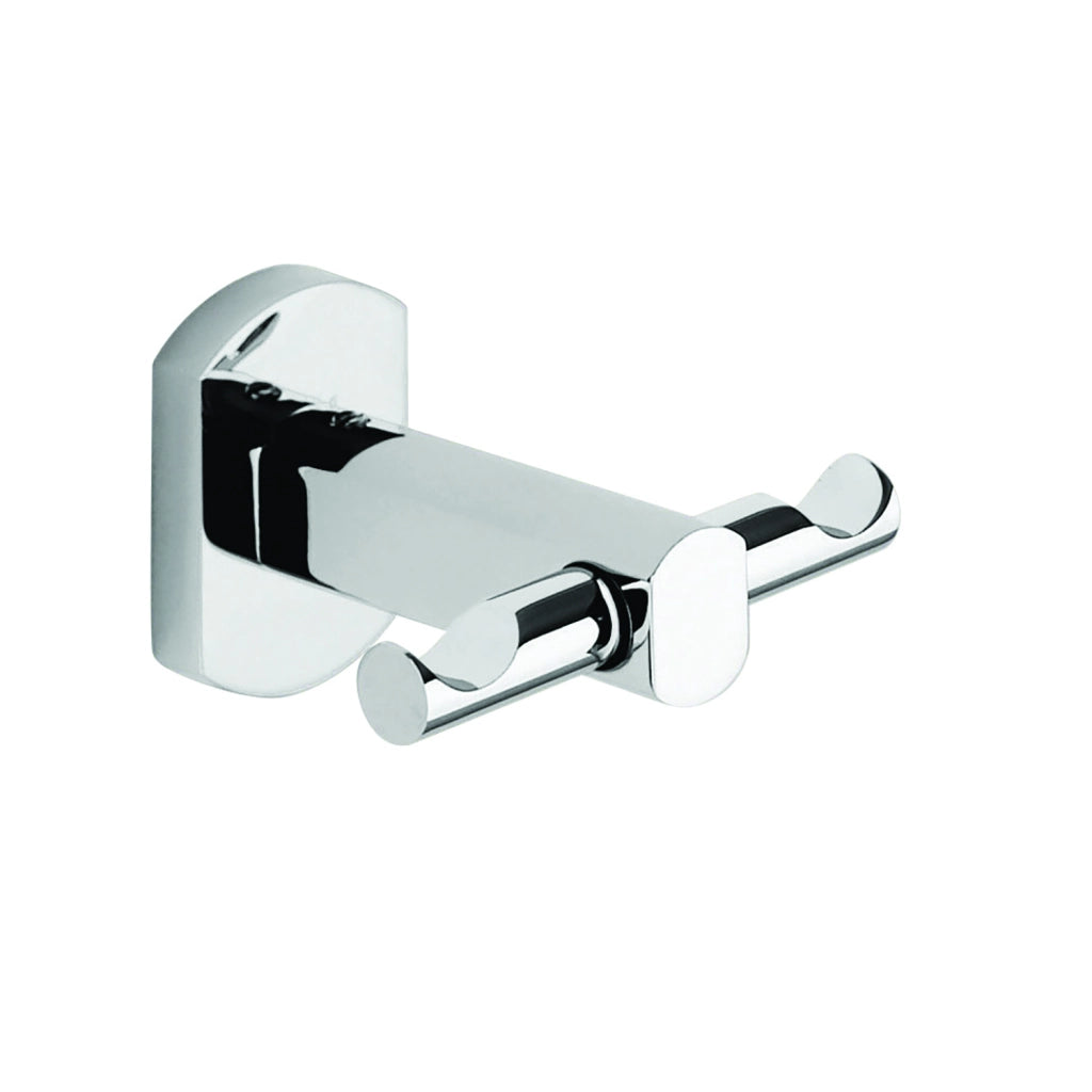 Appendiabiti doppio da muro in acciaio inox e Cromall EP26 Gedy serie EDERA PLUS Cromato