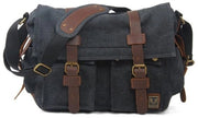 Borsa a Tracolla in Canapa, Borsa da Spalla in Pelle Autentica, Grande Borsa a Tracolla con Portafoglio e Tasca per Laptop