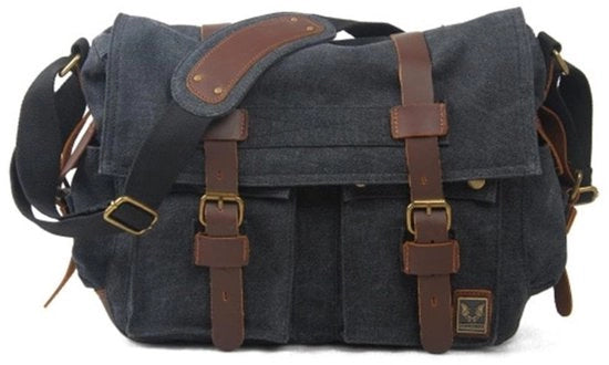Borsa a Tracolla in Canapa, Borsa da Spalla in Pelle Autentica, Grande Borsa a Tracolla con Portafoglio e Tasca per Laptop